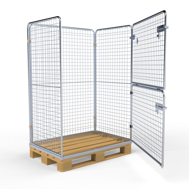 Visoki mrežasti cinkan natični zaboj za palete
