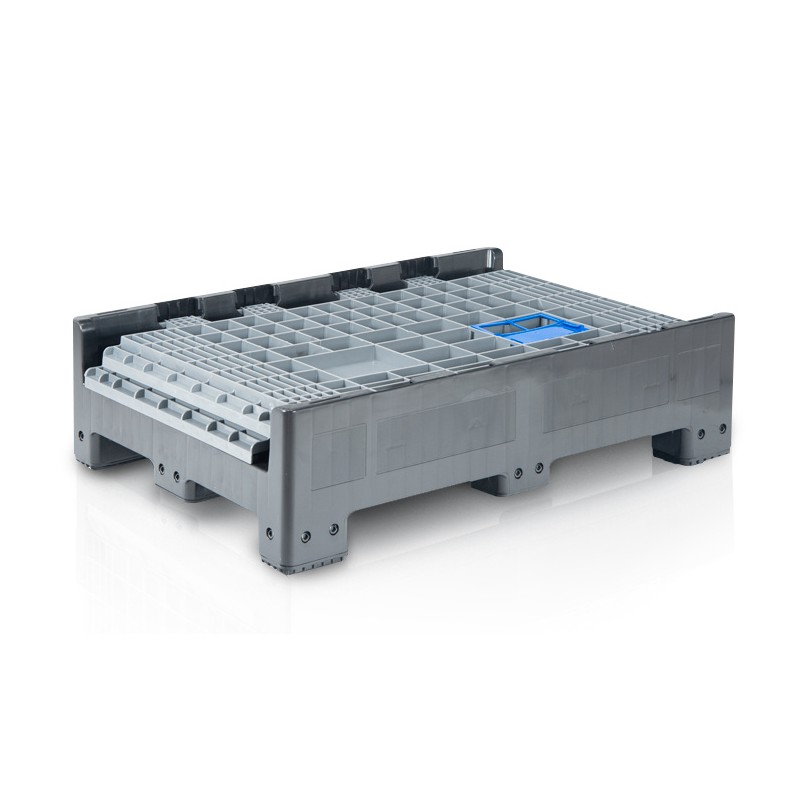 Zložljivi plastični paletni zaboj Bigbox: Meda II
