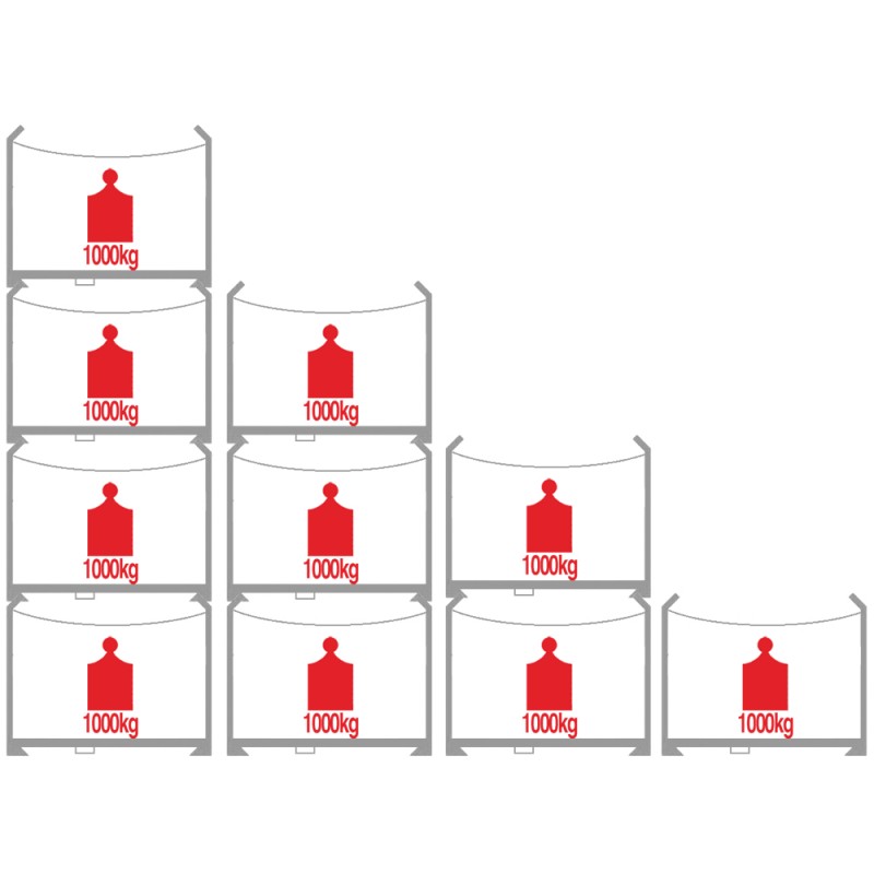 Összecsukható magassági állvány árukhoz