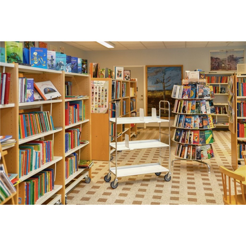 Movable Library Stand Mobile book stand: Josefin