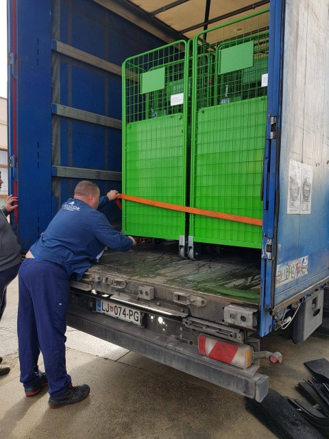 Proizvodnja po meri zložljivih mrežastih zabojnikov