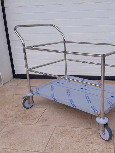 Inox zabojni vozički za bolnišnice