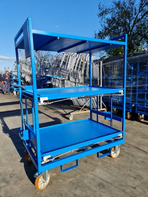 Industrijski nivojski vozički po meri za težka bremena