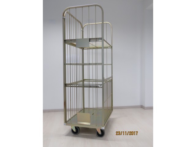 Transportwagen mit Gitterwänden für die Wäschereien