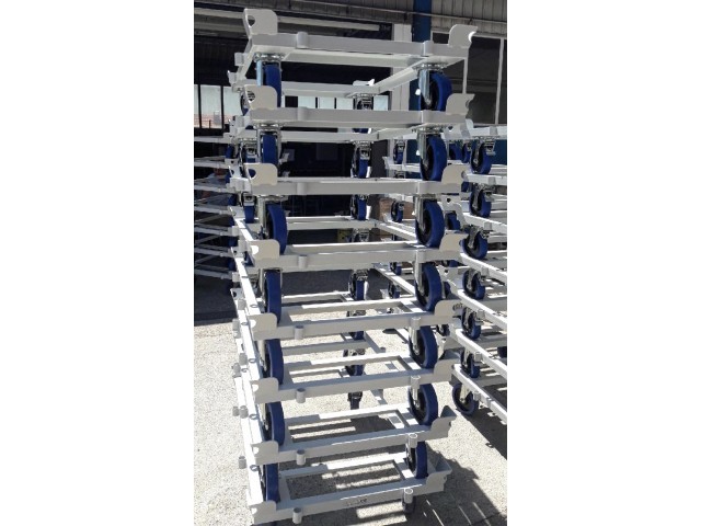 Verzinkte Rollrahmen für Paletten, für Automobilindustrie