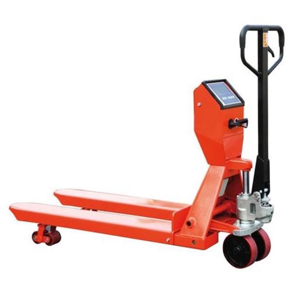 Low-lift pallet truck with scale