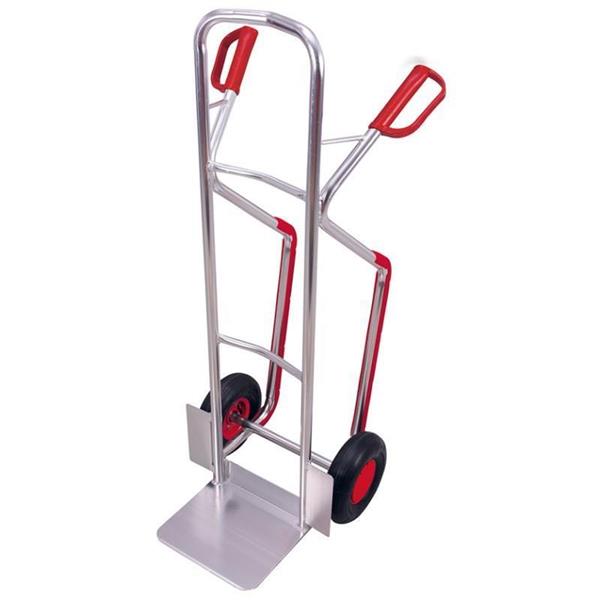 Aluminum hand cart with loading shovel, up to 200 kg