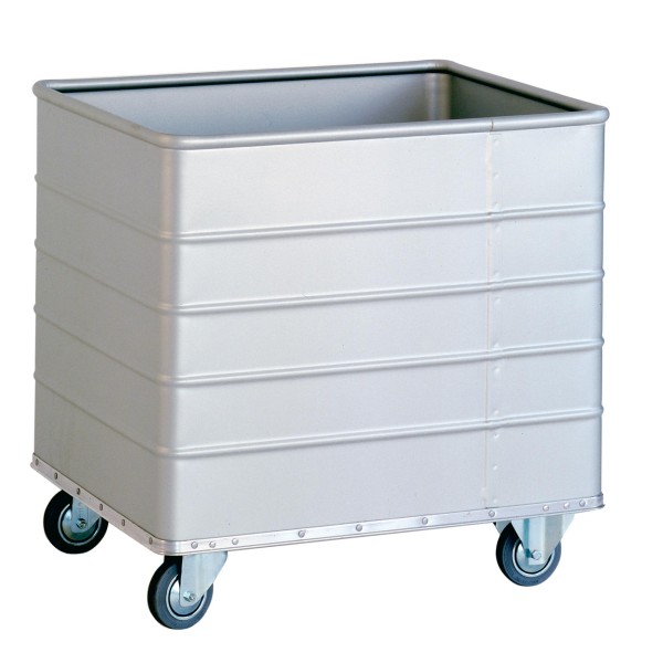 Aluminum laundry transport container - small