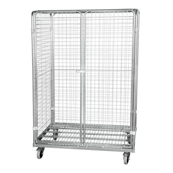 Wire Mesh Container on Wheels for Distribution