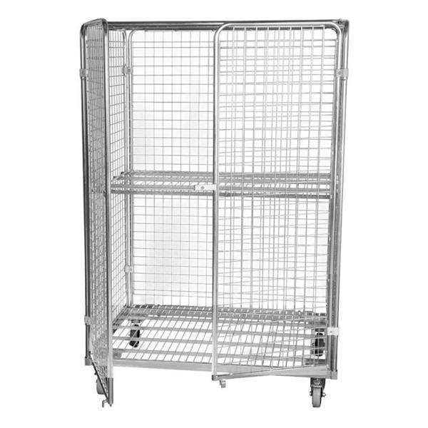 Wire Mesh Container on Wheels for Distribution