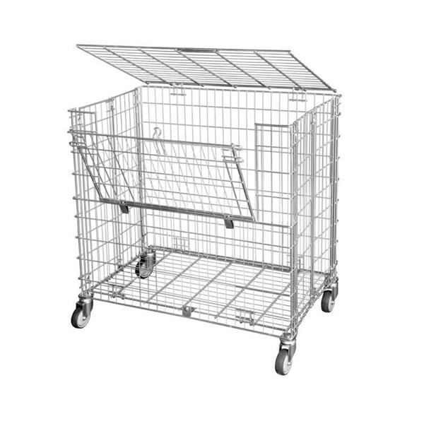 Box trolley with loading gate