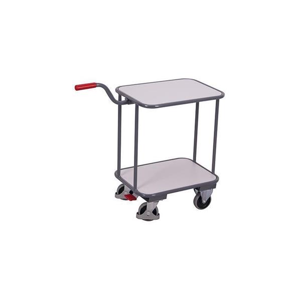 ESD table trolley with 2 shelves and handle