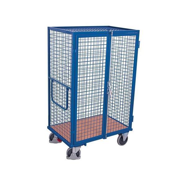 4-sided mesh trolley with roof and doors, welded