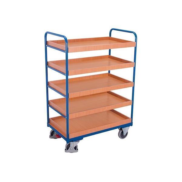 Tiered cart with 5 shelves, version with 5 trays