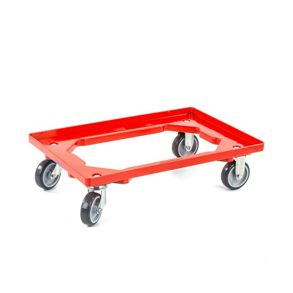 Lahki transportni voziček za eu zaboje, rdeča
