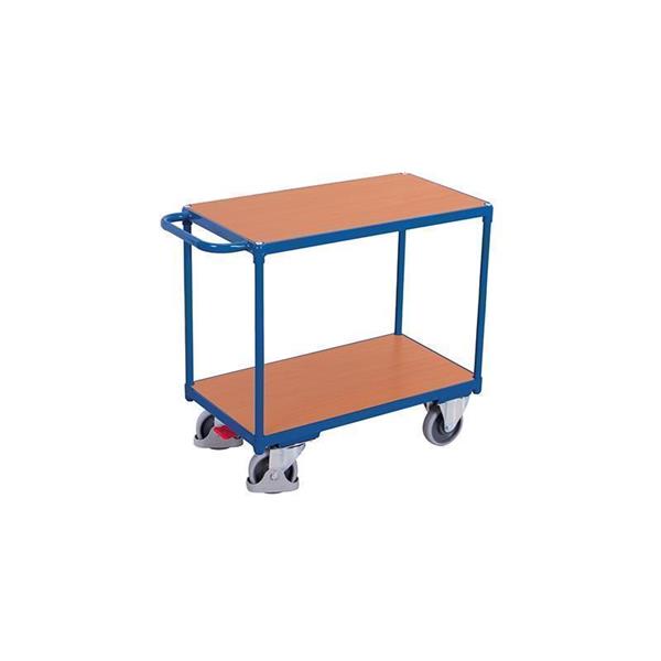 Table trolley for heavy loads with 2 shelves