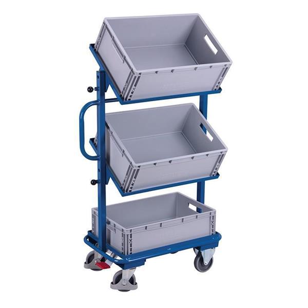 Tilting euro box trolley, longitudinal