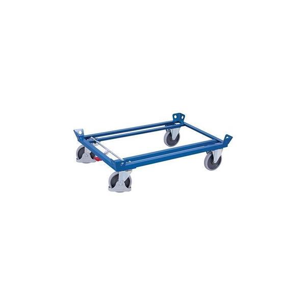 Pallet base with TPR rubber wheels, brake pedal