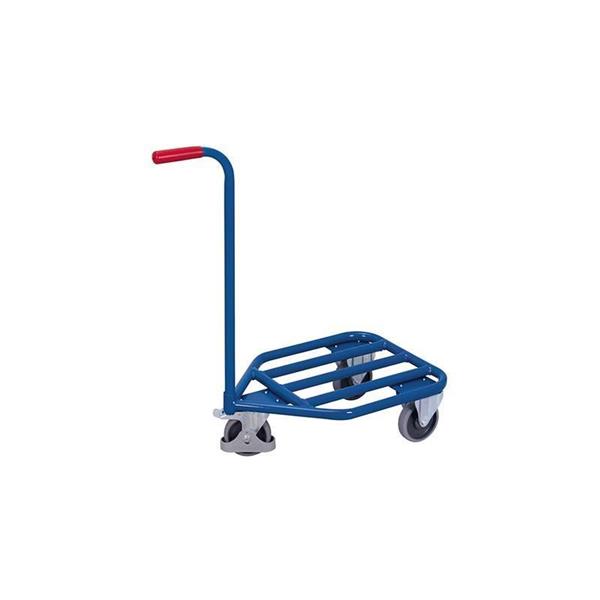 Platform trolley with handle and triangular base