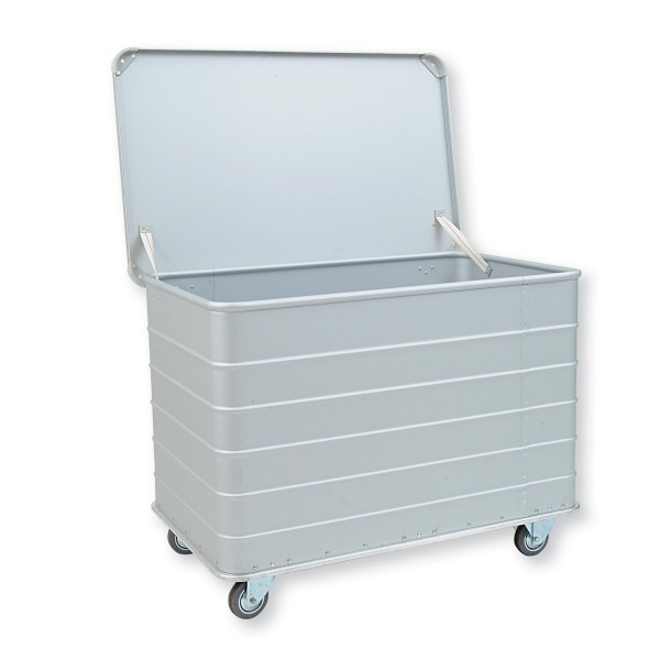 Mobile aluminum waste and dirty laundry cart