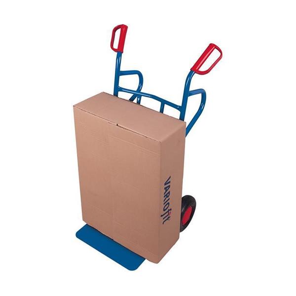 Hand trolley with large loading shovel and backrest