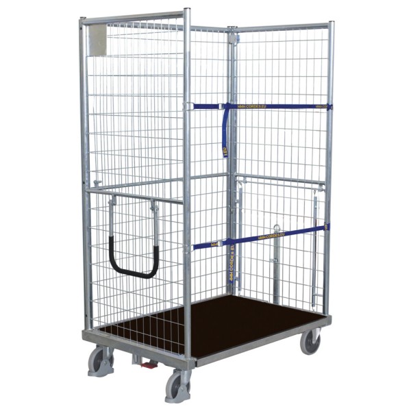 Super mesh trolley for package bins