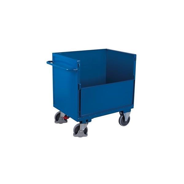 Welded box cart with metal sides