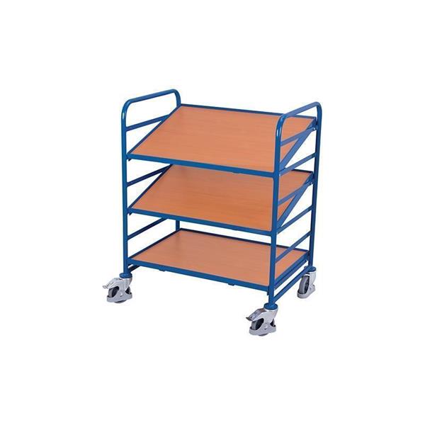 Euro box trolley with wooden shelves (without euro boxes)