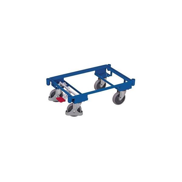 Euro box trolley with handle and brake pedal