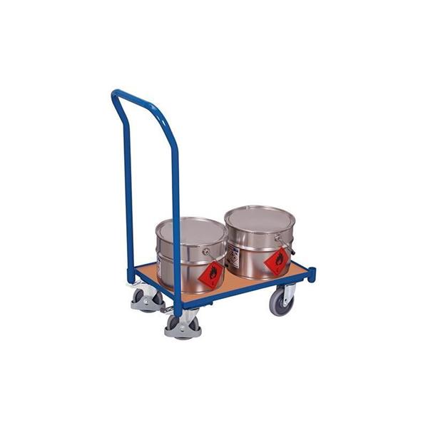 Euro box trolley with handle, standard brakes