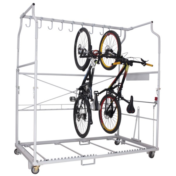 Cart for storage and transport of wheels: galvanized