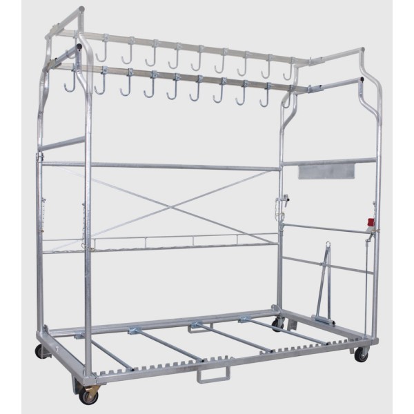 Storage and transport cart for bicycles