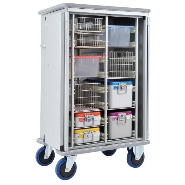 Trolley for transport of sterile containers