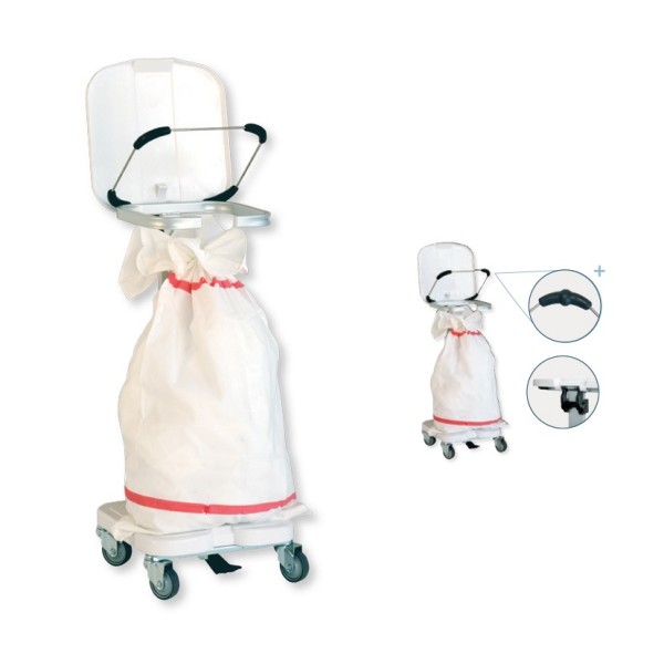 Cart for bags with clean or dirty laundry