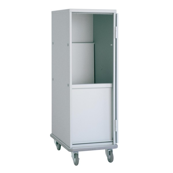 Laundry transport trolley - 2 folding shelves