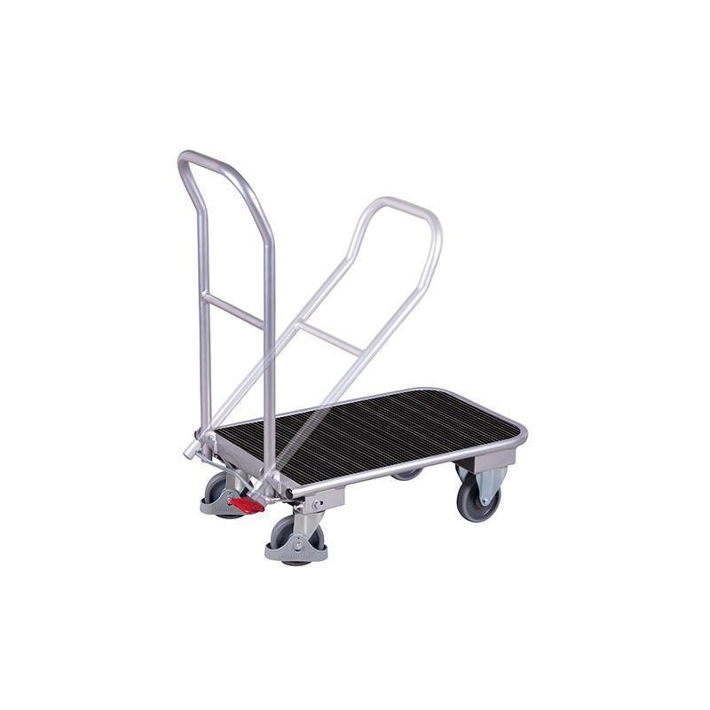 Aluminum foldable trolley with non-slip rubber