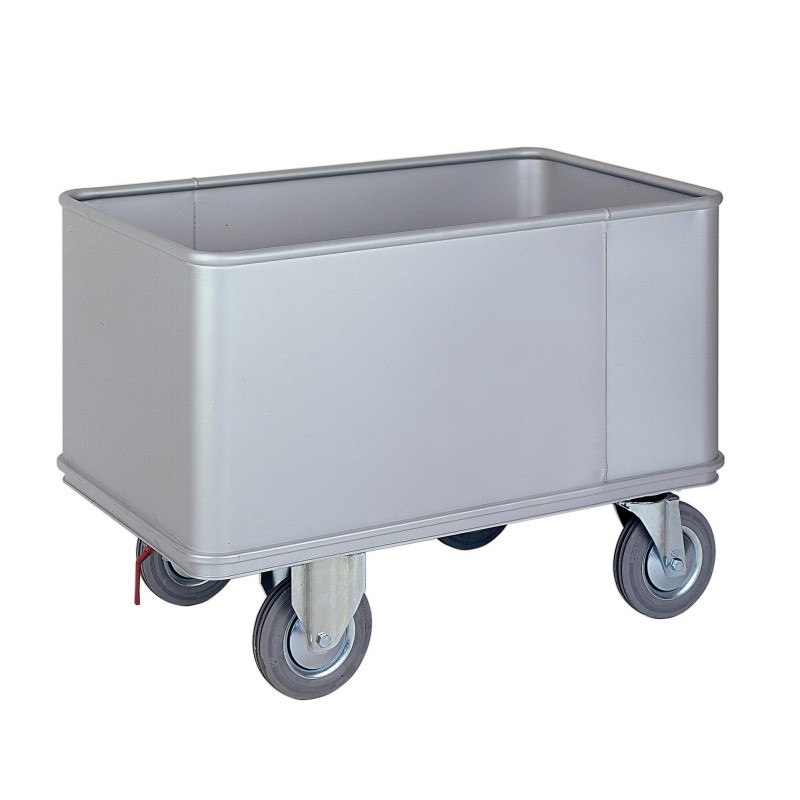 Aluminium container trolley with drain tap