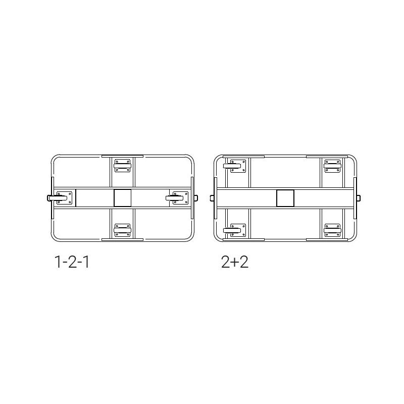 Aluminium laundry container - lift bottom + side scale