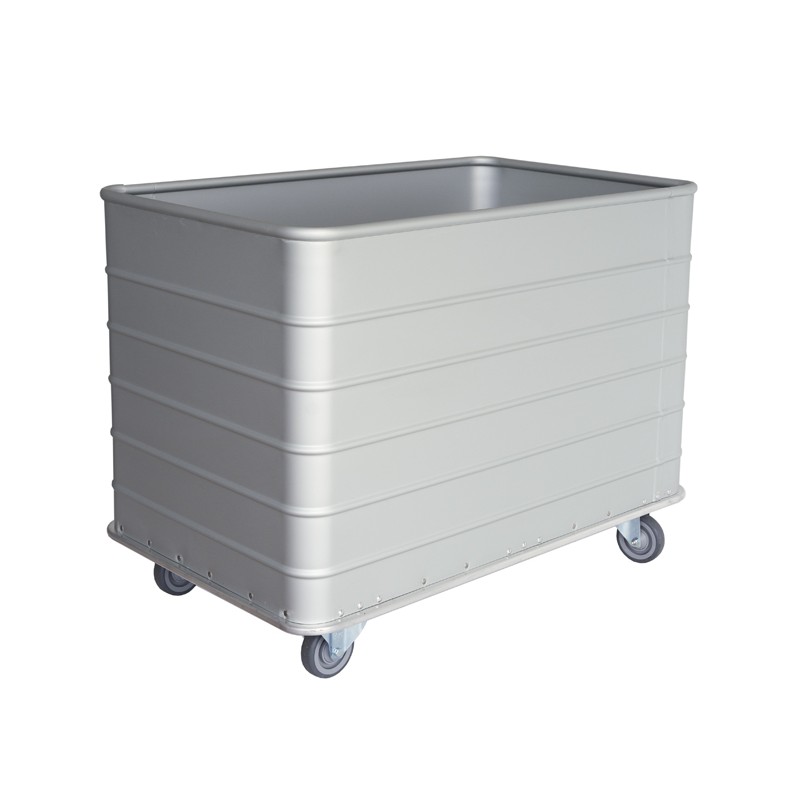 Aluminum laundry transport container - standard