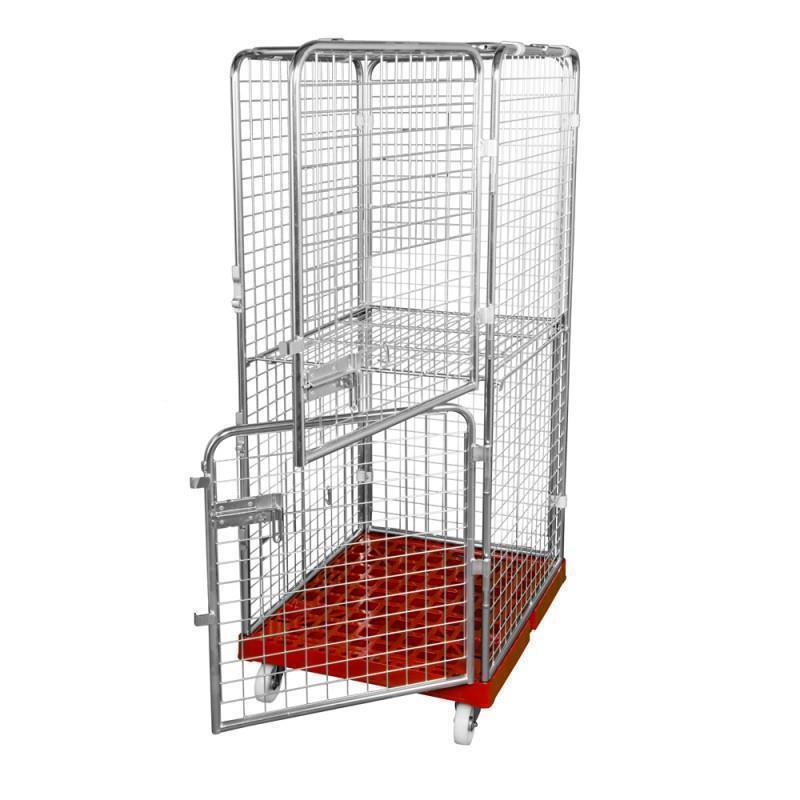 Distribution wire container trolley