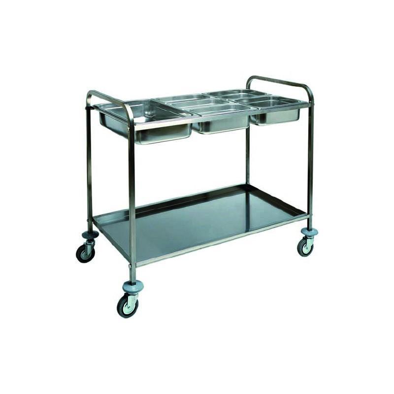 Catering trolley made of stainless steel