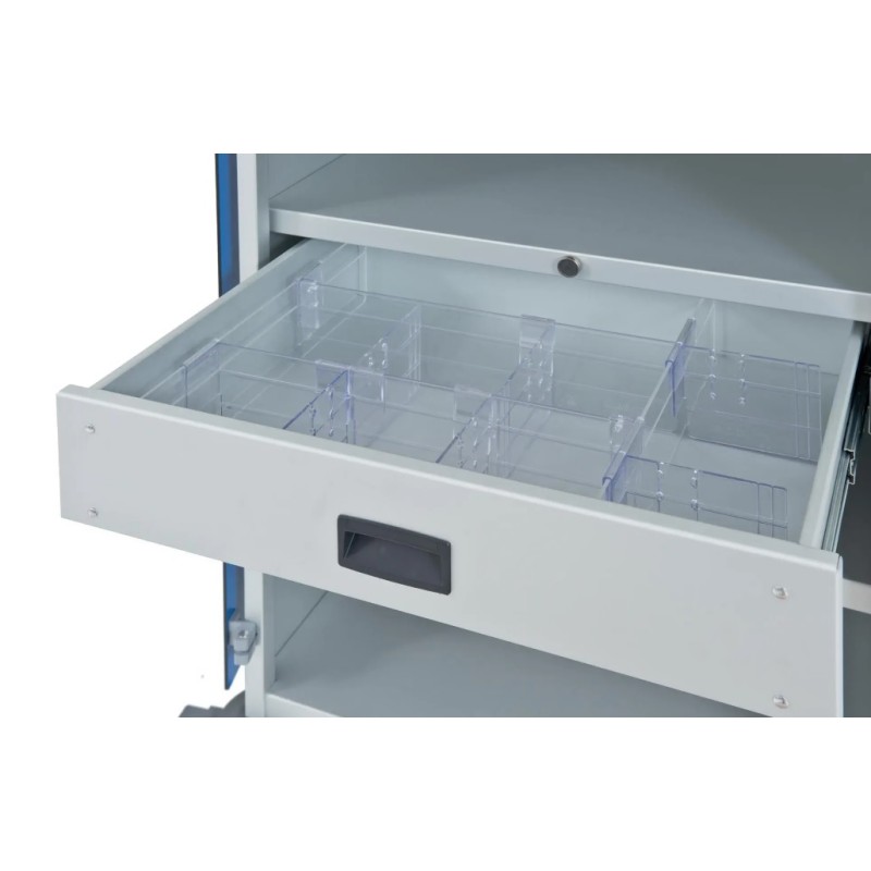 Drawer divider for level cart