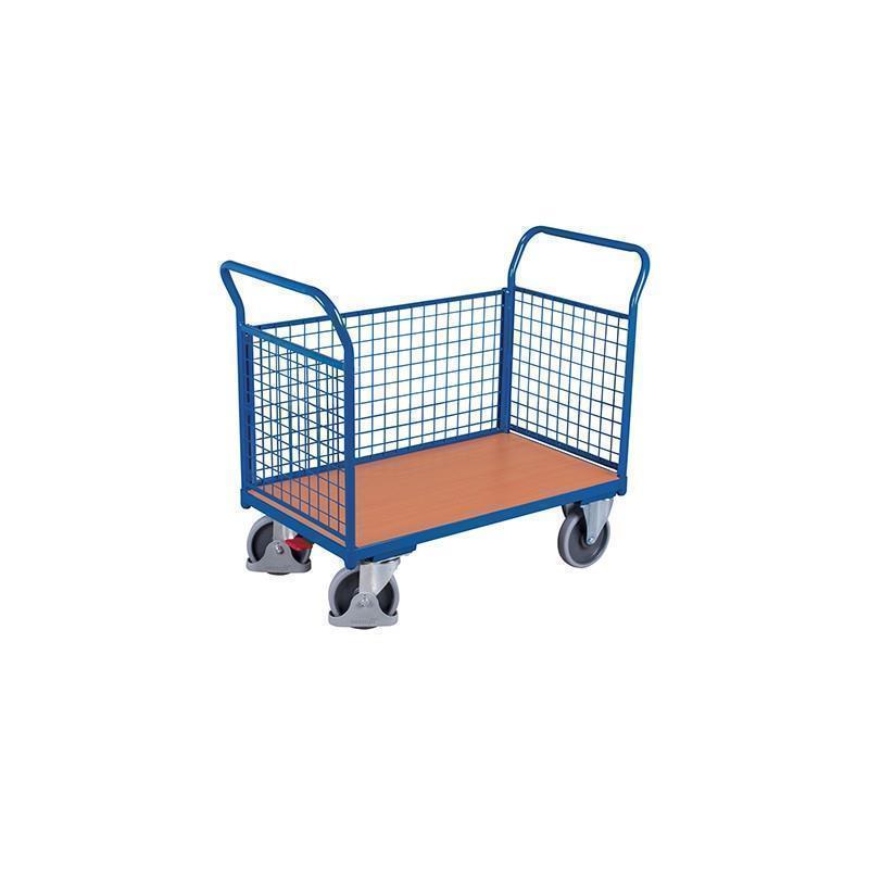 Three-way cart with mesh sides