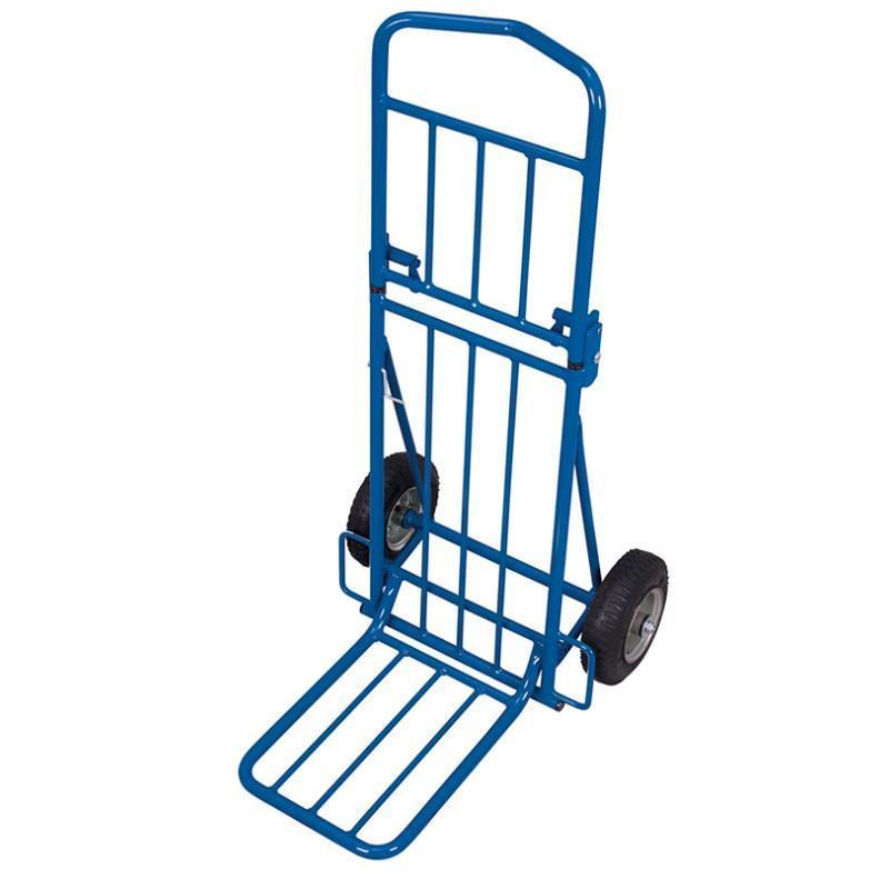 Double folding manual cart for packages