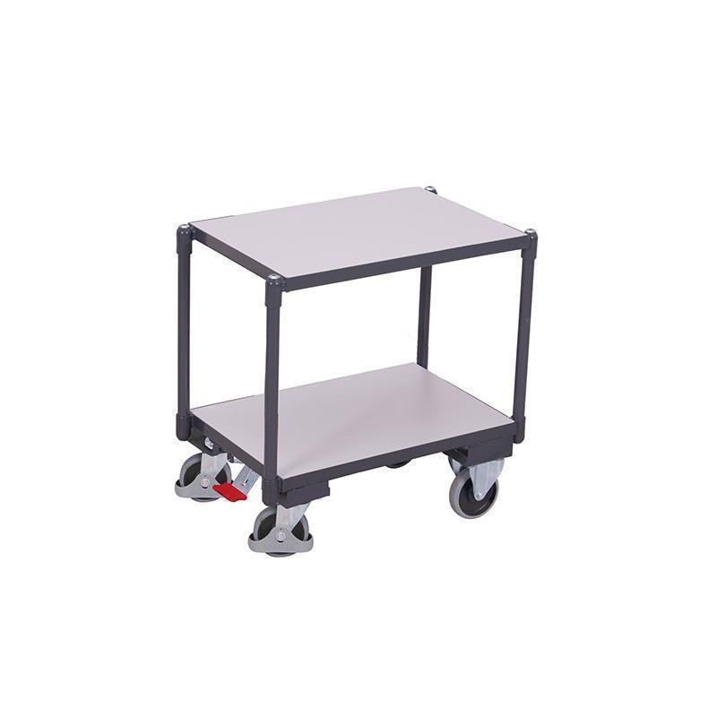 ESD trolley for Euro boxes with 2 shelves, without edge