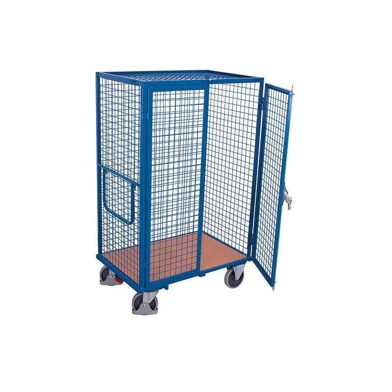 4-sided mesh trolley with roof and doors, welded