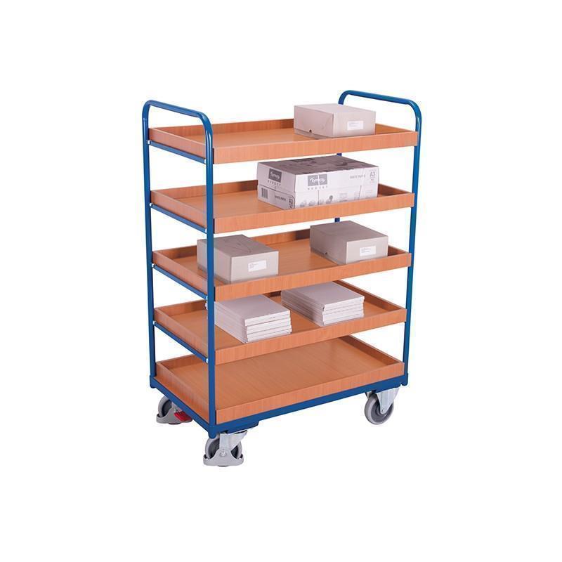 Tiered cart with 5 shelves, version with 5 trays