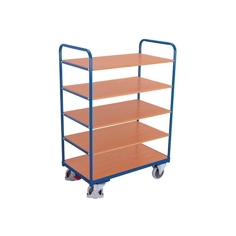 Tiered cart with 5 shelves, higher version