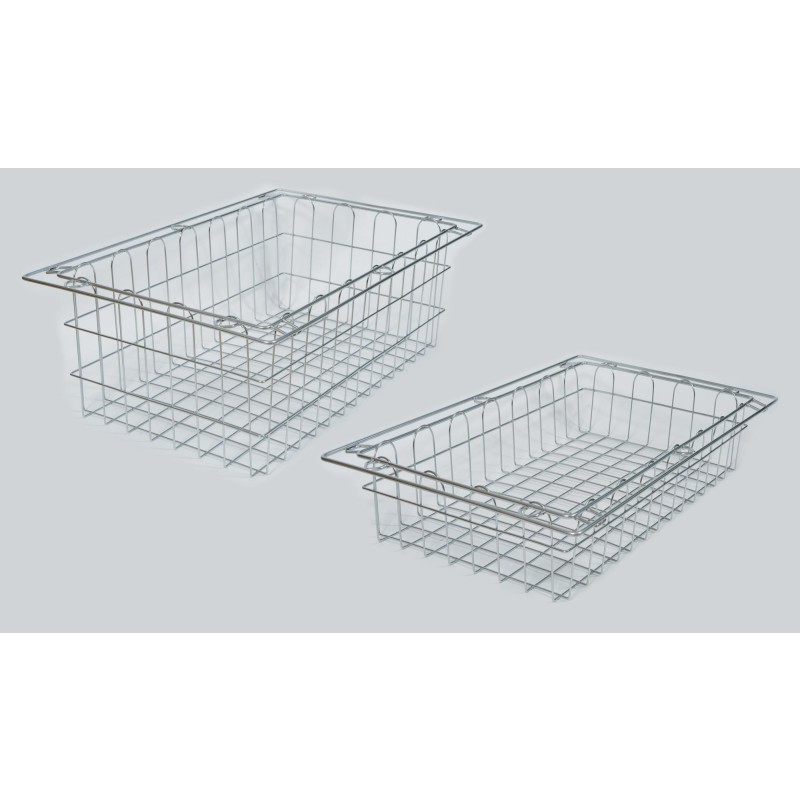 Stainless steel basket for transport of sterile instruments