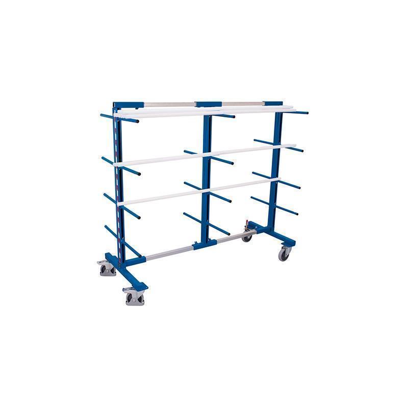 Console plate cart with support bars